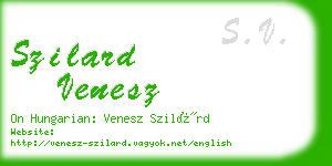 szilard venesz business card